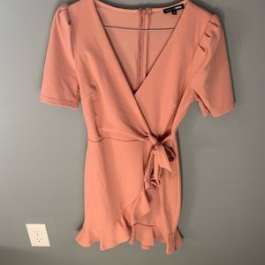 FASHION NOVA S pink dress with tie